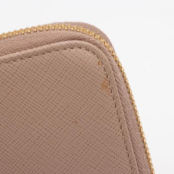 Prada Saffiano Zip Around Card Holder Beige - Picture 7 of 10